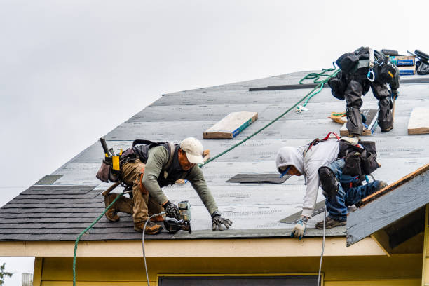 Professional Gutter Installation technician working in Tuxedo, NC